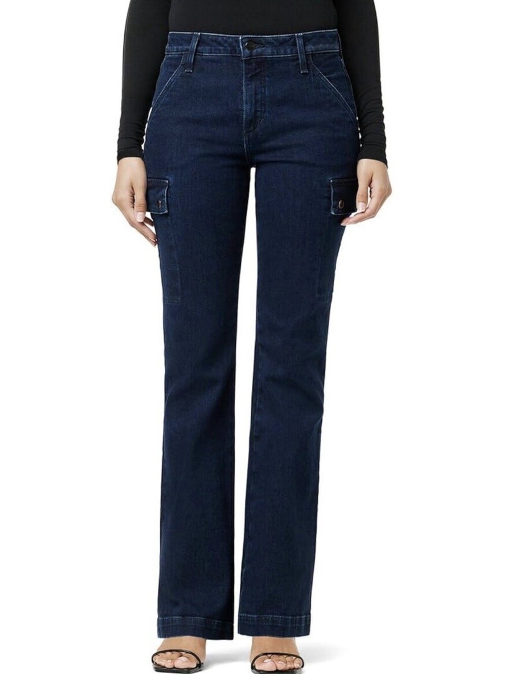 Joe's Womens The Frankie Cargo Bootcut Jean Size 33 Dime Blue Vintage Inspired